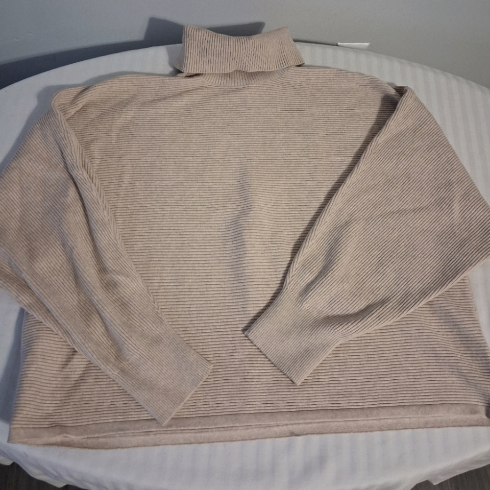 Cropped Rib Knit Sweater Size XXL Tall